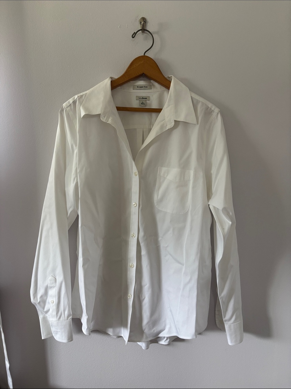 L.L. Bean Women's White Button-Down Shirt